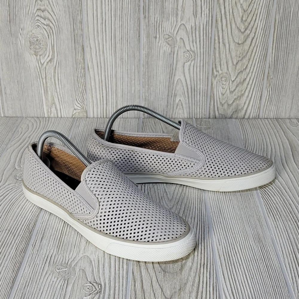 Sperry Seaside Slip On Sneakers, Loafers, Grey, Women's 10